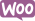 WooCommerce Logo - violette Sprechblase mit Woo in weißer Schrift