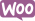 WooCommerce Logo - violette Sprechblase mit Woo in weißer Schrift